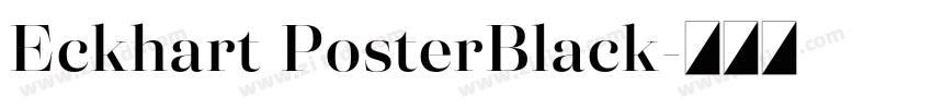 Eckhart PosterBlack字体转换
